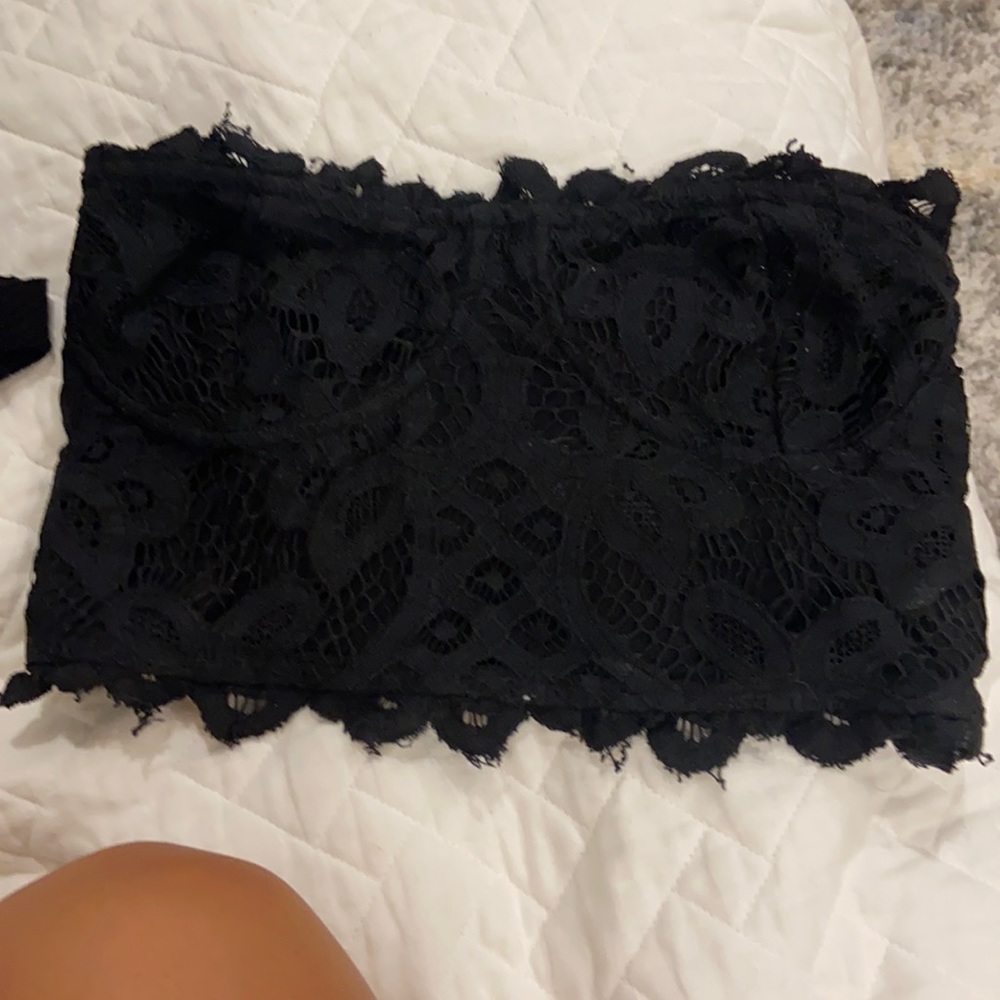 Free people crocheted underwire crop top